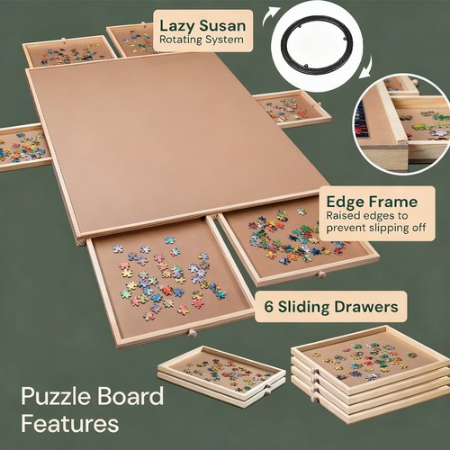 Wooden jigsaw puzzle - puzzle, board