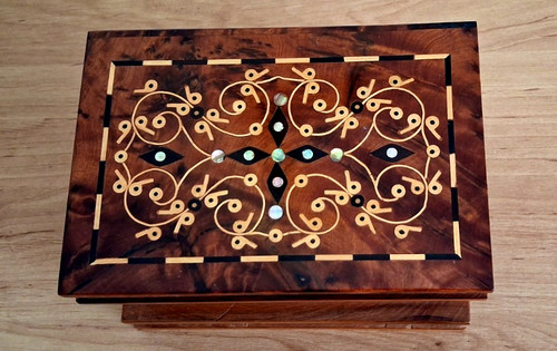 Puzzle table top - , inlaid