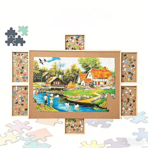 1000pcs wooden jigsaw - wooden,